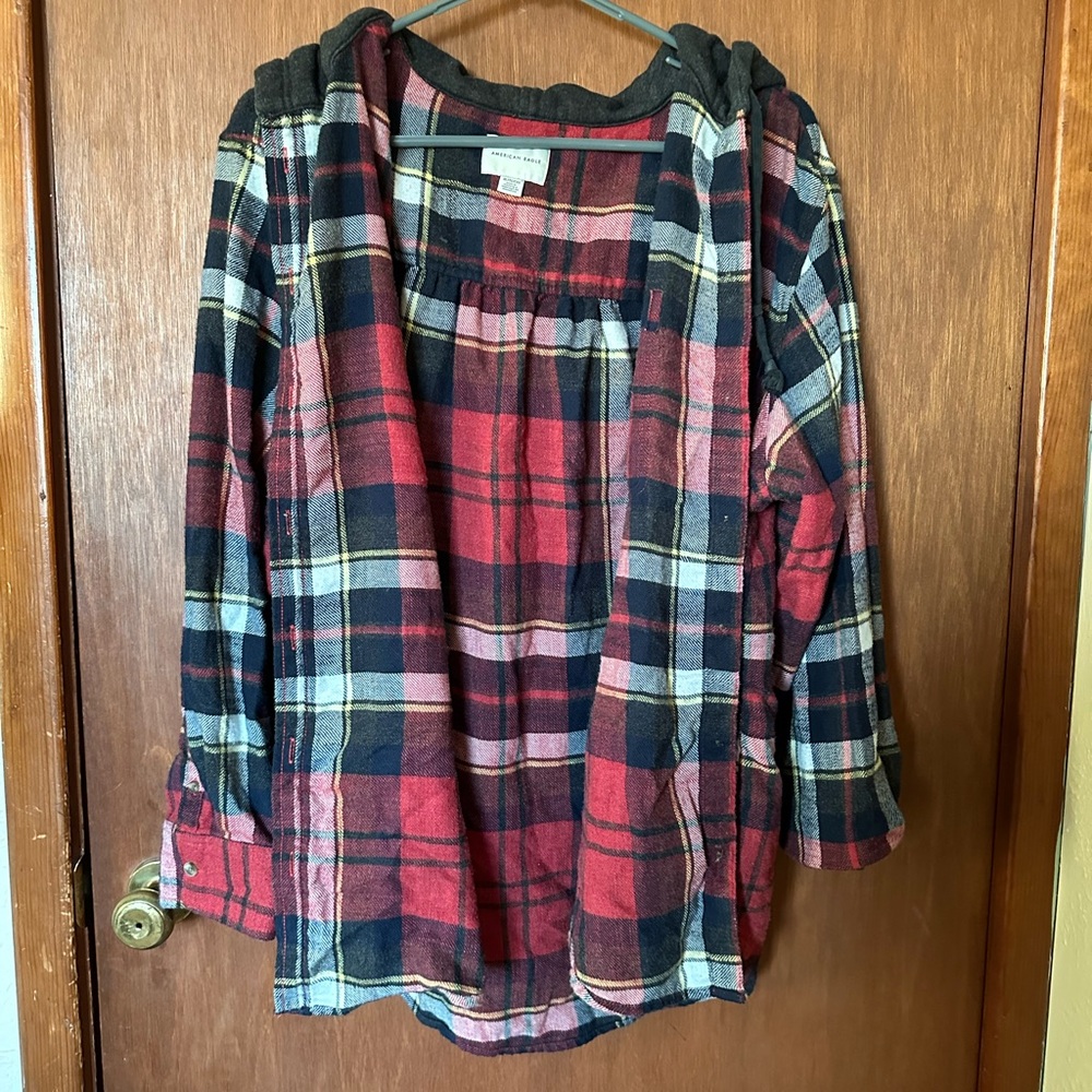 Women’s American Eagle Hooded Flannel